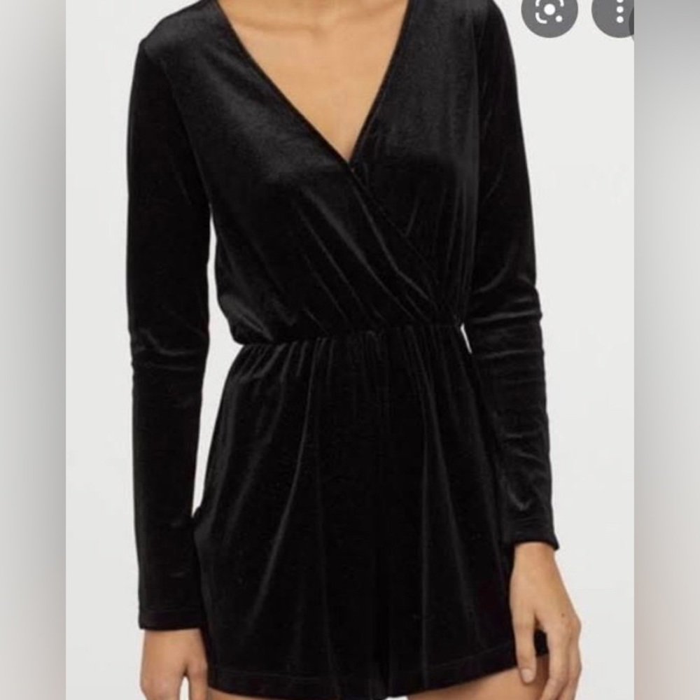Divided Black velvet dress